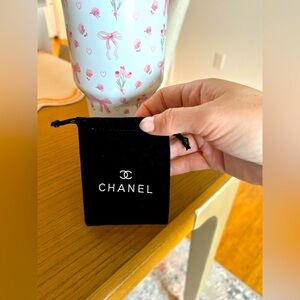 Chanel Black Velvet Jewelry Pouch